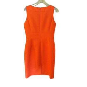 Chelsea Rose Womens Size 6 orange textured mod sheath dress career evening party
